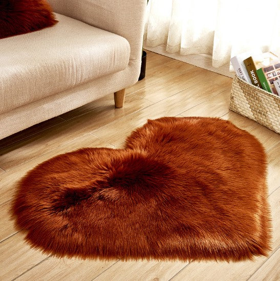 Plush Heart Shaped Carpet