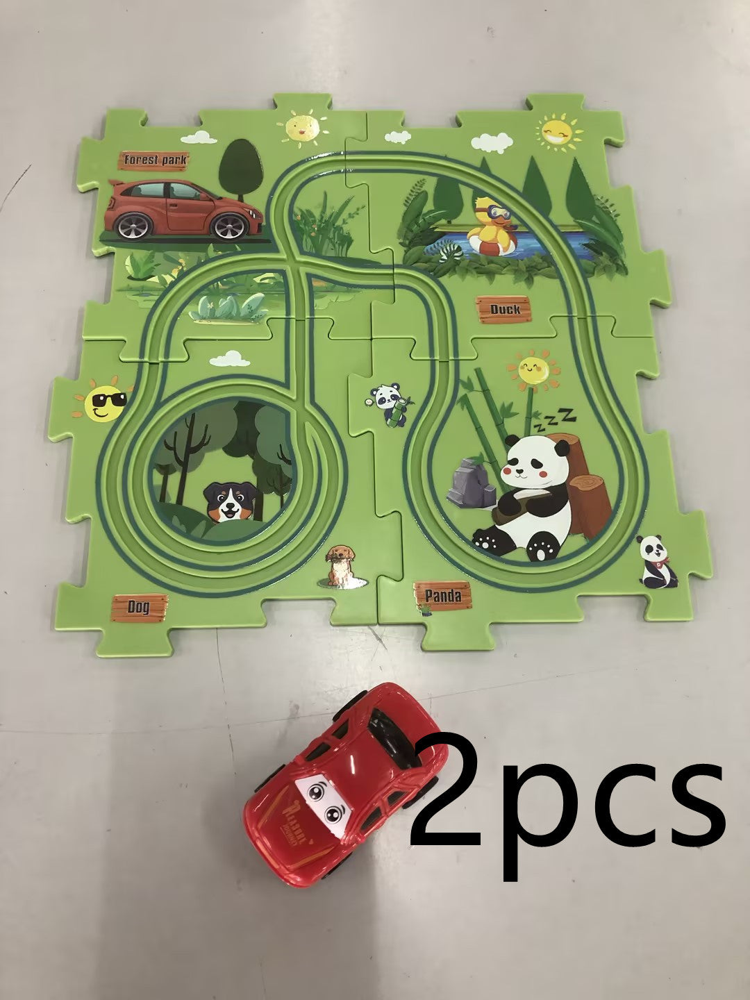 Children's Educational Puzzle Track Car Play Set