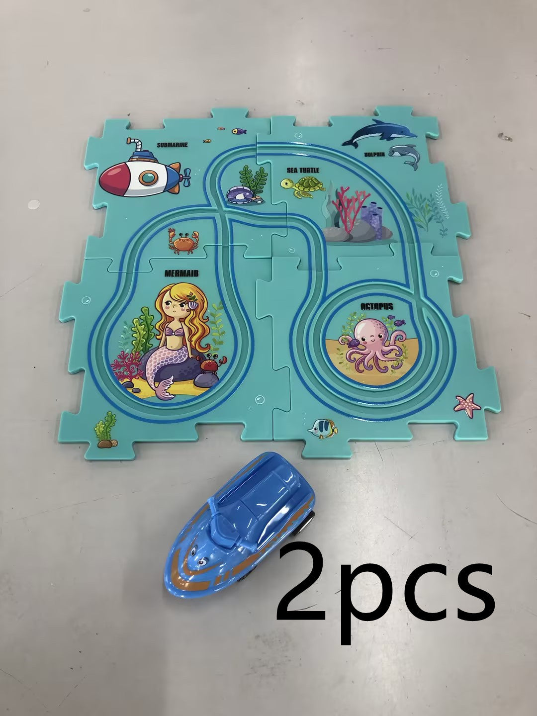 Children's Educational Puzzle Track Car Play Set