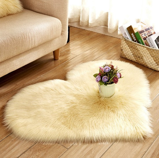 Plush Heart Shaped Carpet