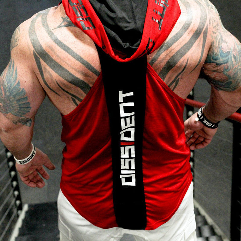 Bodybuilding Tank Top With Hood