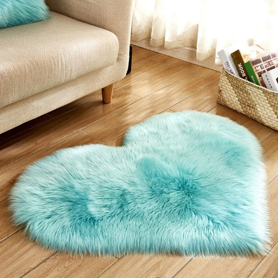 Plush Heart Shaped Carpet