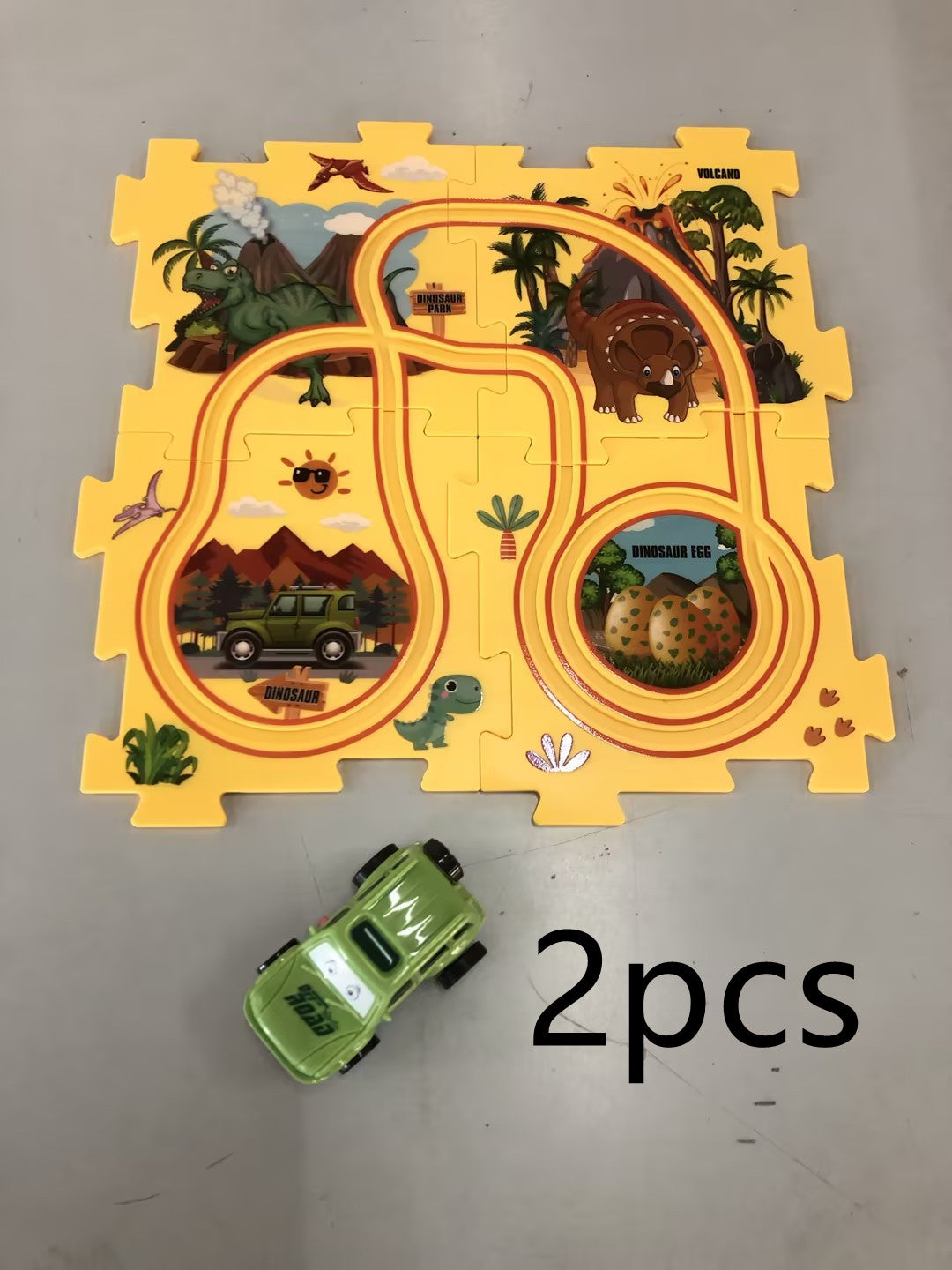 Children's Educational Puzzle Track Car Play Set