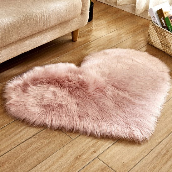 Plush Heart Shaped Carpet