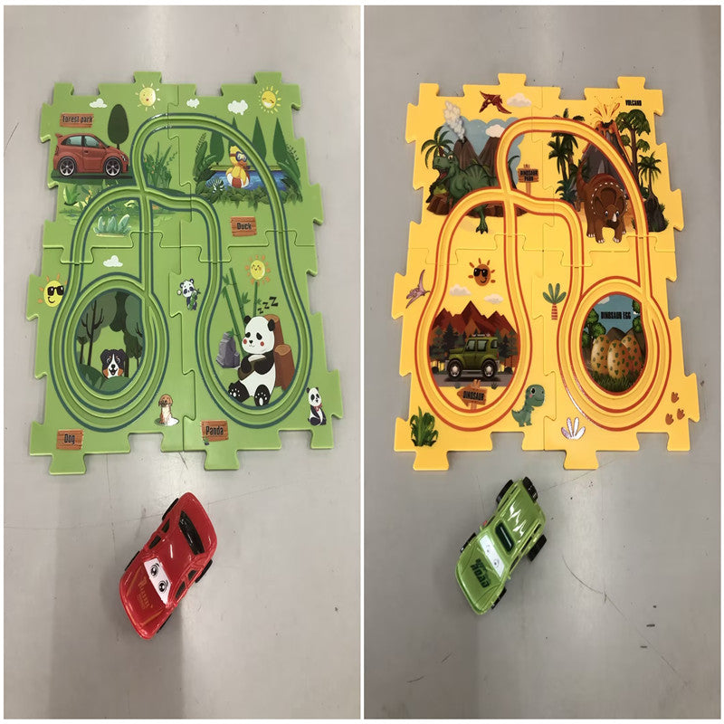 Children's Educational Puzzle Track Car Play Set