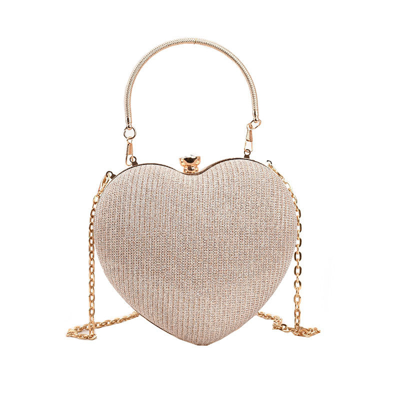 Handheld Peach Heart Bag