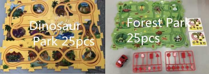 Children's Educational Puzzle Track Car Play Set