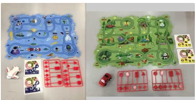 Children's Educational Puzzle Track Car Play Set