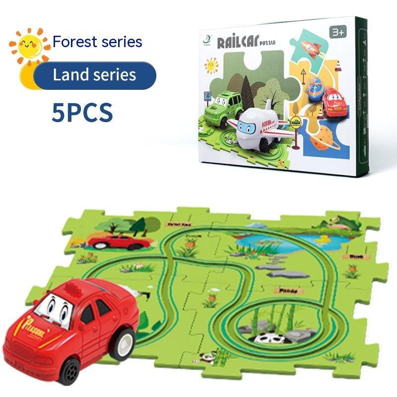 Children's Educational Puzzle Track Car Play Set